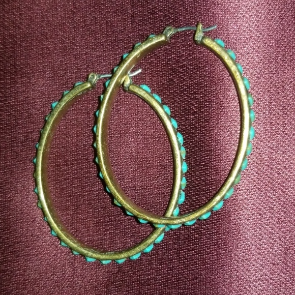 LUCKY BRAND TURQUOISE EARRINGS - Picture 2 of 4